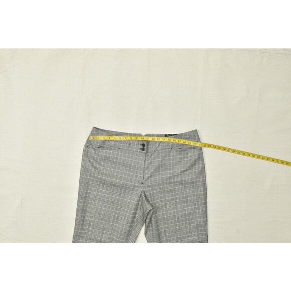 NEW Lane Bryant Houston Bootcut Plus Size 20 Plaid Trousers Gray Plaid Polyester - Picture 3 of 8